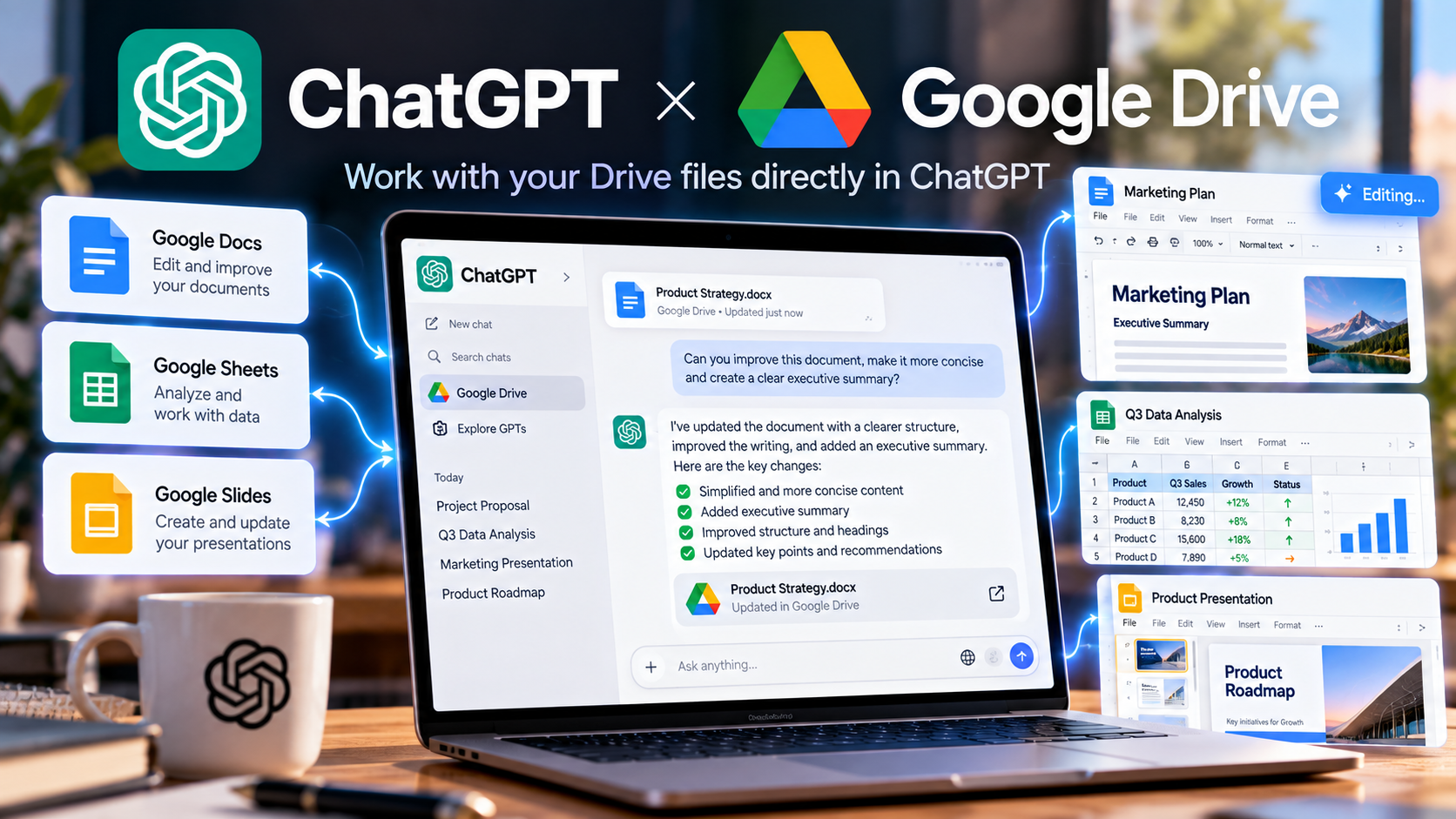 ChatGPT Can Now Edit Google Drive Files Directly From Your Conversation