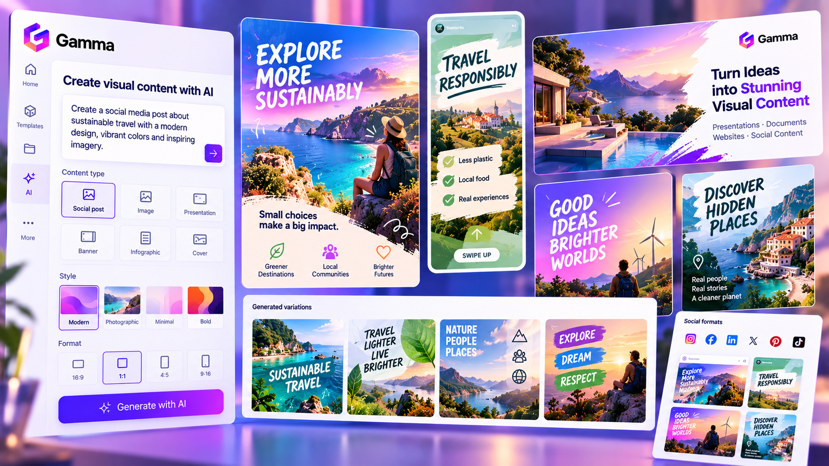 Gamma: Sustainable travel, brilliant ideas
